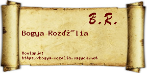 Bogya Rozália névjegykártya