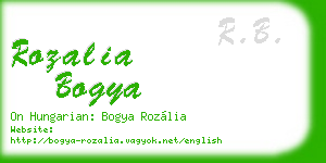 rozalia bogya business card