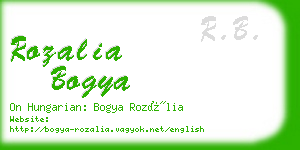 rozalia bogya business card